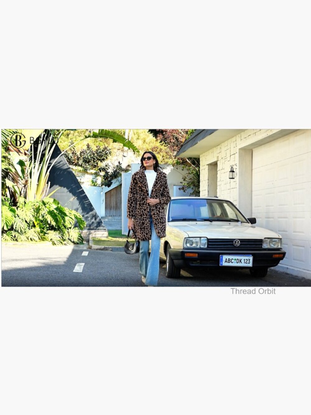Faux Fur Open Front Coat Long Sleeve Loose Fit Jacket - Picture 7 of 7